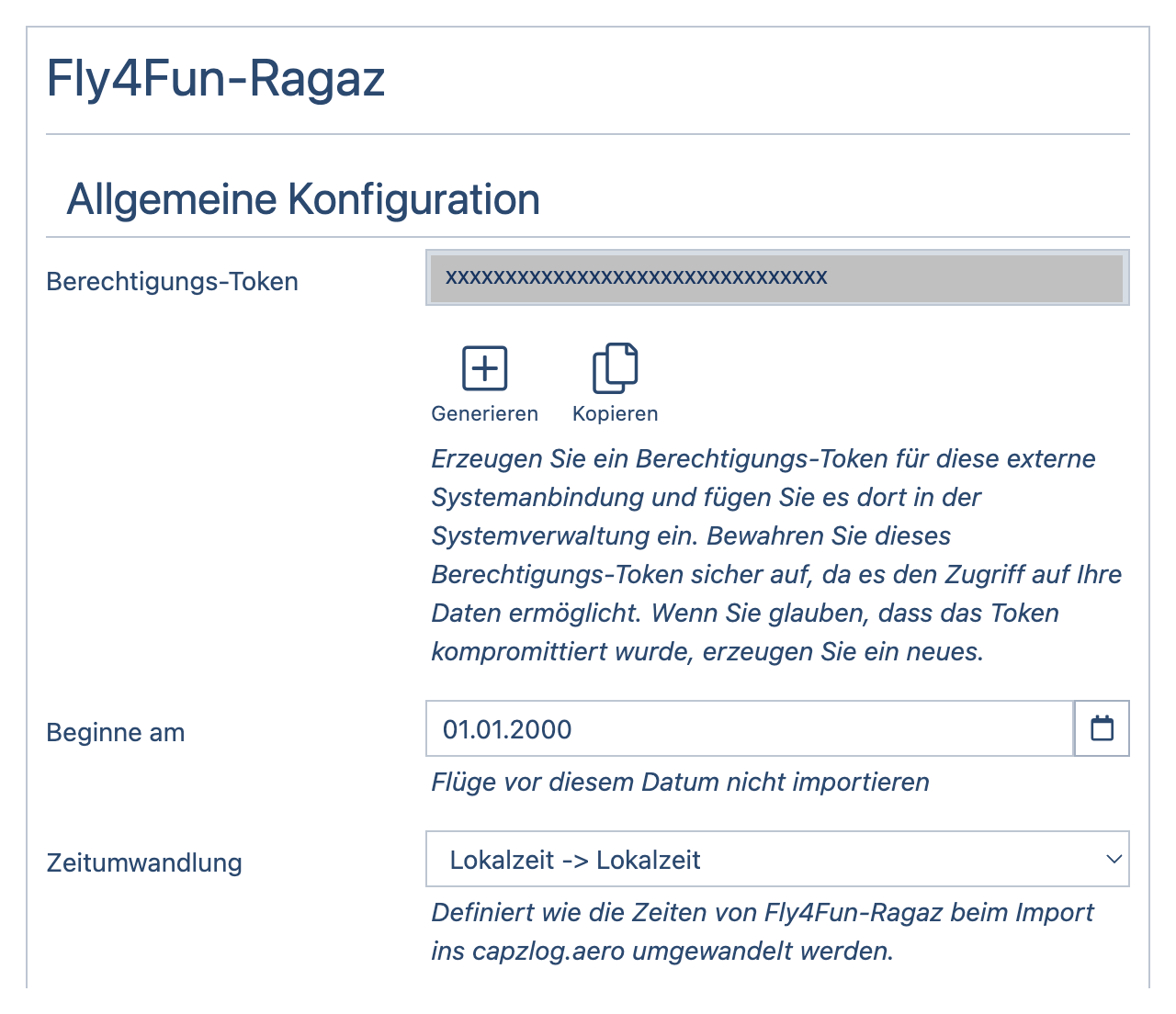 Capzlog.aero Auto-Import Club Capzlog_Auto_Import_Konfiguration_Image