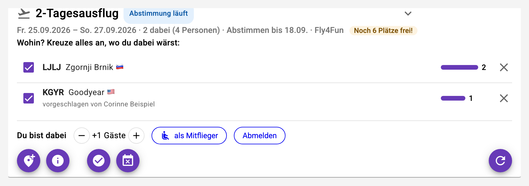 Ausflüge planen und abrechnen