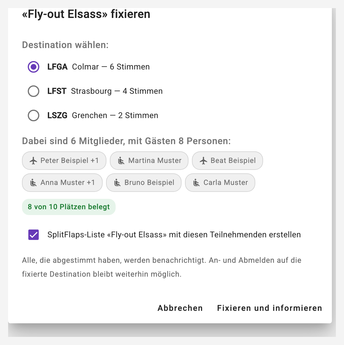 Den Ausflug fixieren FlyOut_Help_Image_2